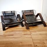Two Grass Hopper armchairs by Sonja Wasser, circa 1970
