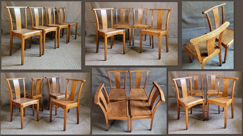 Set 4 Stella chairs 30s