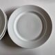 Set of 6 neo-classical pearl white porcelain dinner plates by Bareuther.