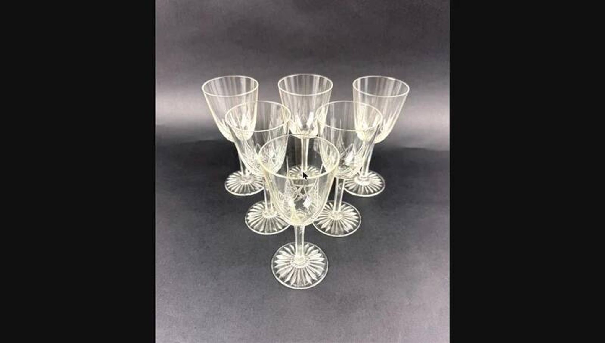 Baccarat, service Epron, suite de 6 verres à vin blanc taille 4