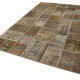 Tapis turc fait à la main 197 cm x 300 cm marron patchwork