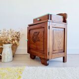 Small bedside table Art Deco wood