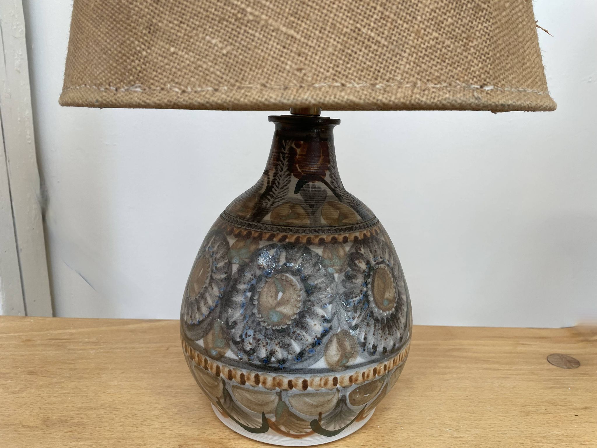 Lampe en céramique par Jean-claude Courjault, La Cerisaie, vers 1970.