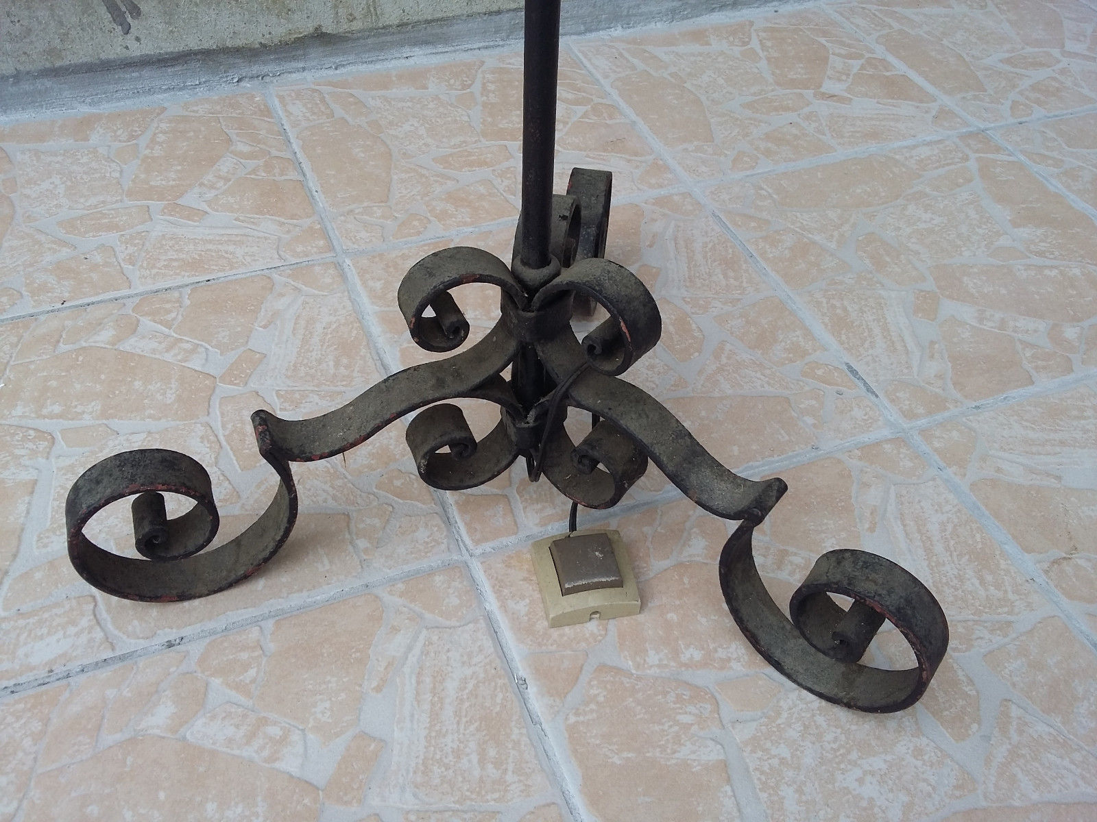 Wrought iron lamppost