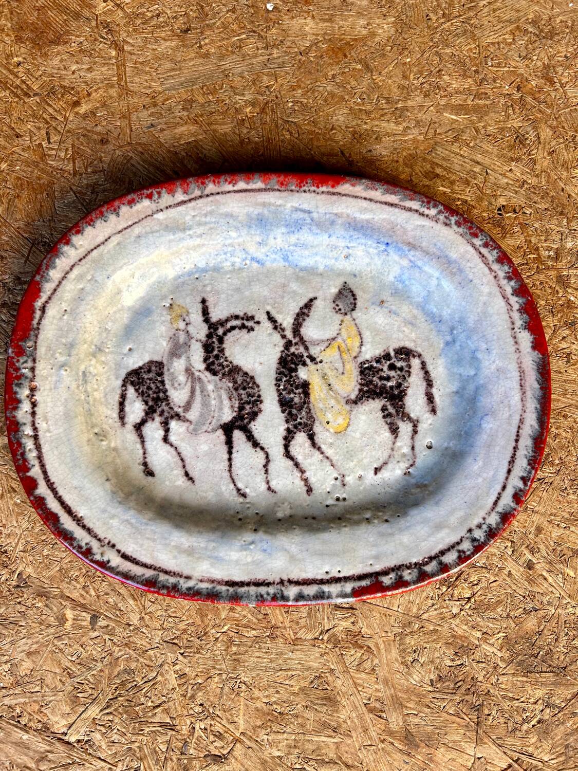 Large ceramic platter by Eugenio Patarino (Italy)