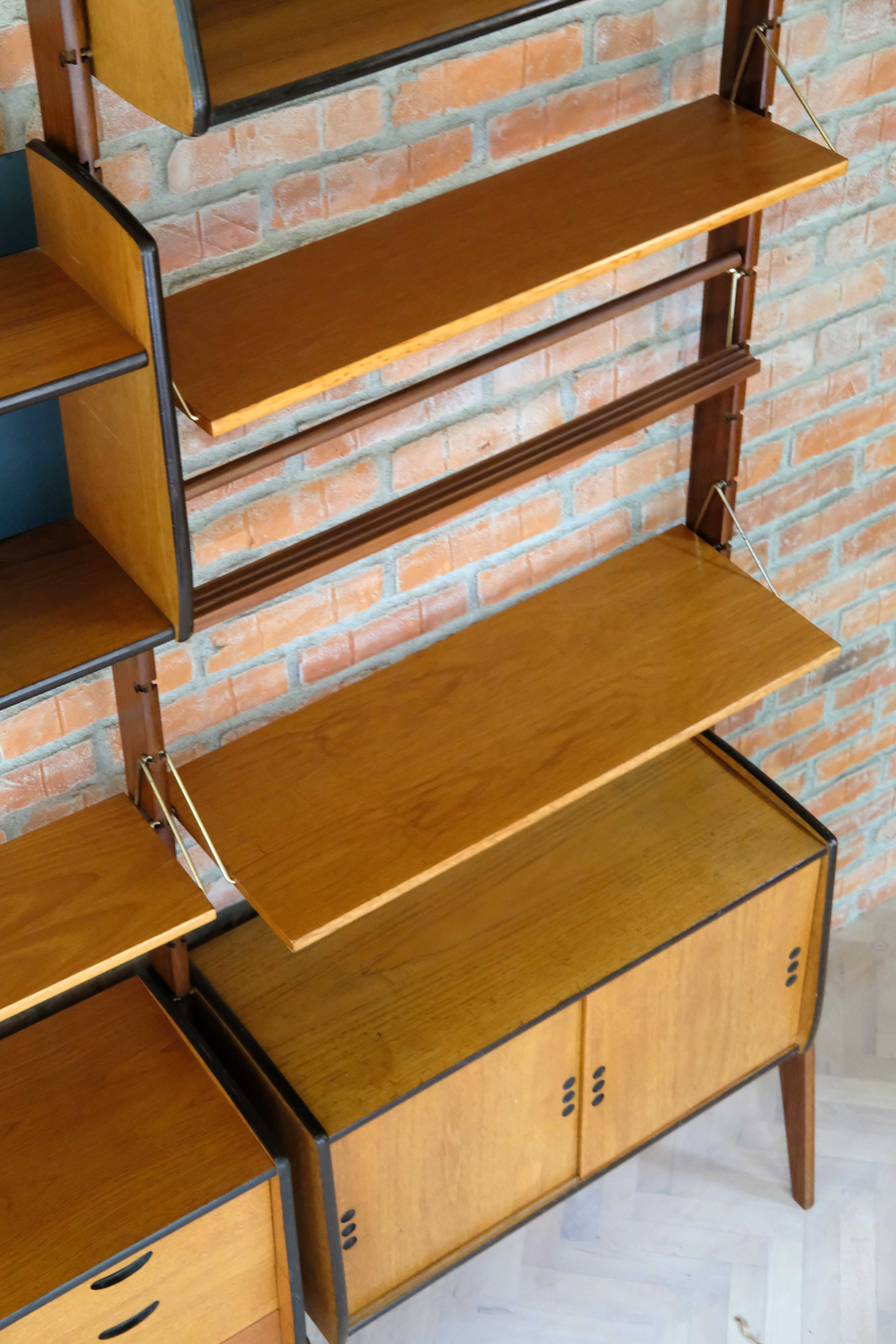 Wall Unit by John Texmon and Einar Blindheim, System Ergo, 2 Modules, Norway 1960's