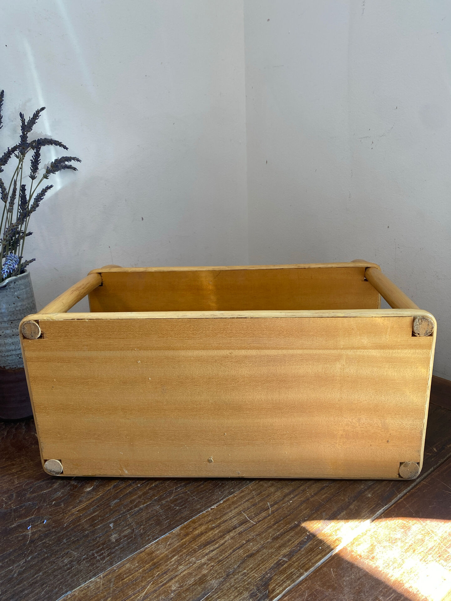 Rattan wall shelf