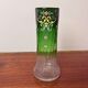 Antique Legras vase – green and transparent with polychrome enamel – Art Nouveau