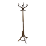 Vintage parrot standing coat rack 1980 curved wood