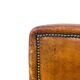 Fauteuil Moustache Français Antique – Fauteuil Club en Cuir Cognac – Début du 20ème siècle