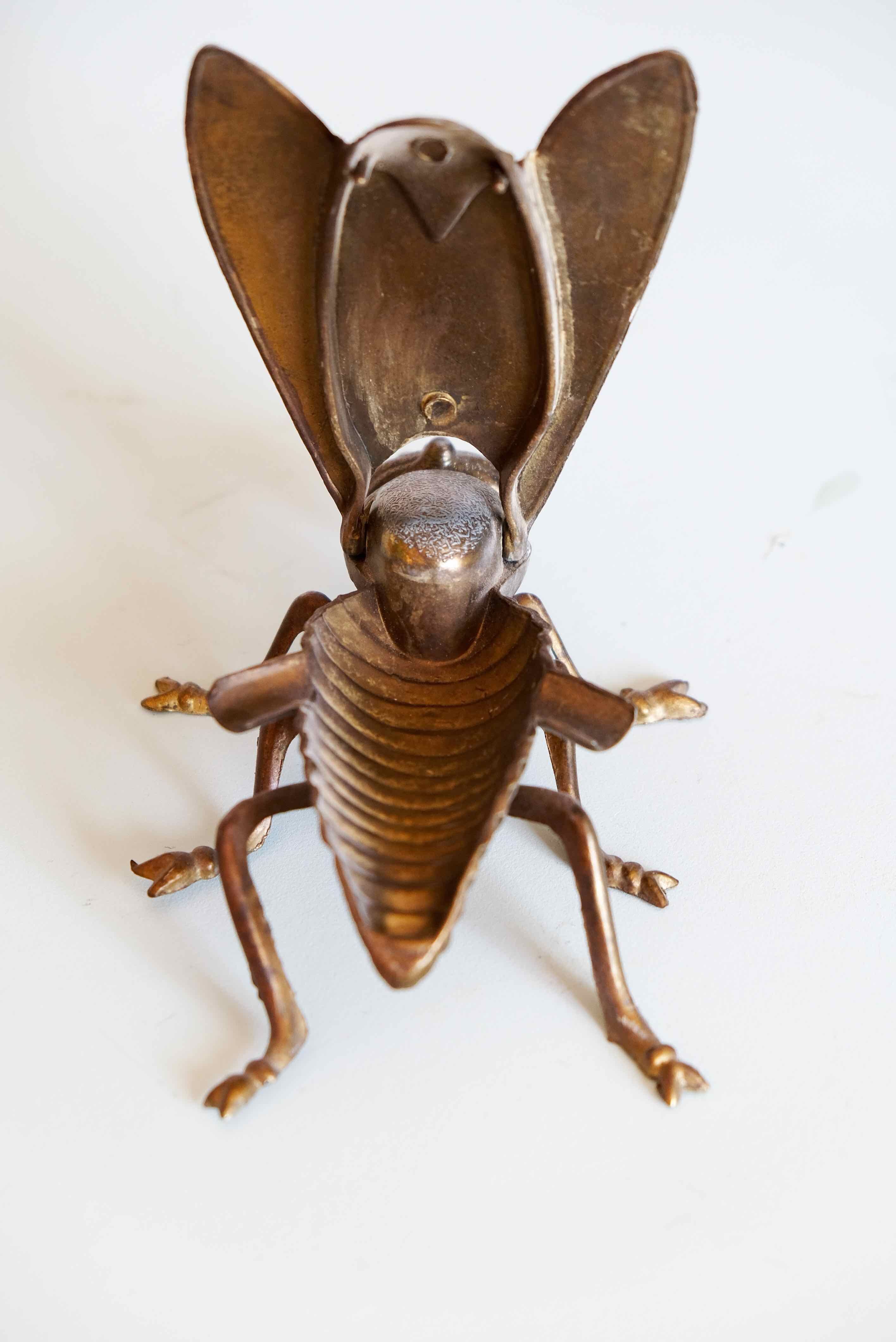 Ashtray fly brass vintage 1970