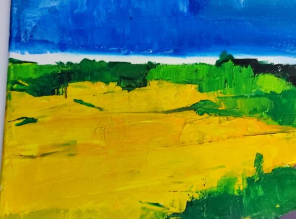 Peinture moderne paysage de Provence