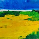 Modern landscape painting of Provence