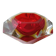 Murano ashtray Sommerso faceted glass red yellow vintage 60s-70s