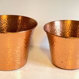 HAMMERED COPPER CACHE-POTS 1960s