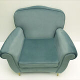 Armchair in velvet 1950s