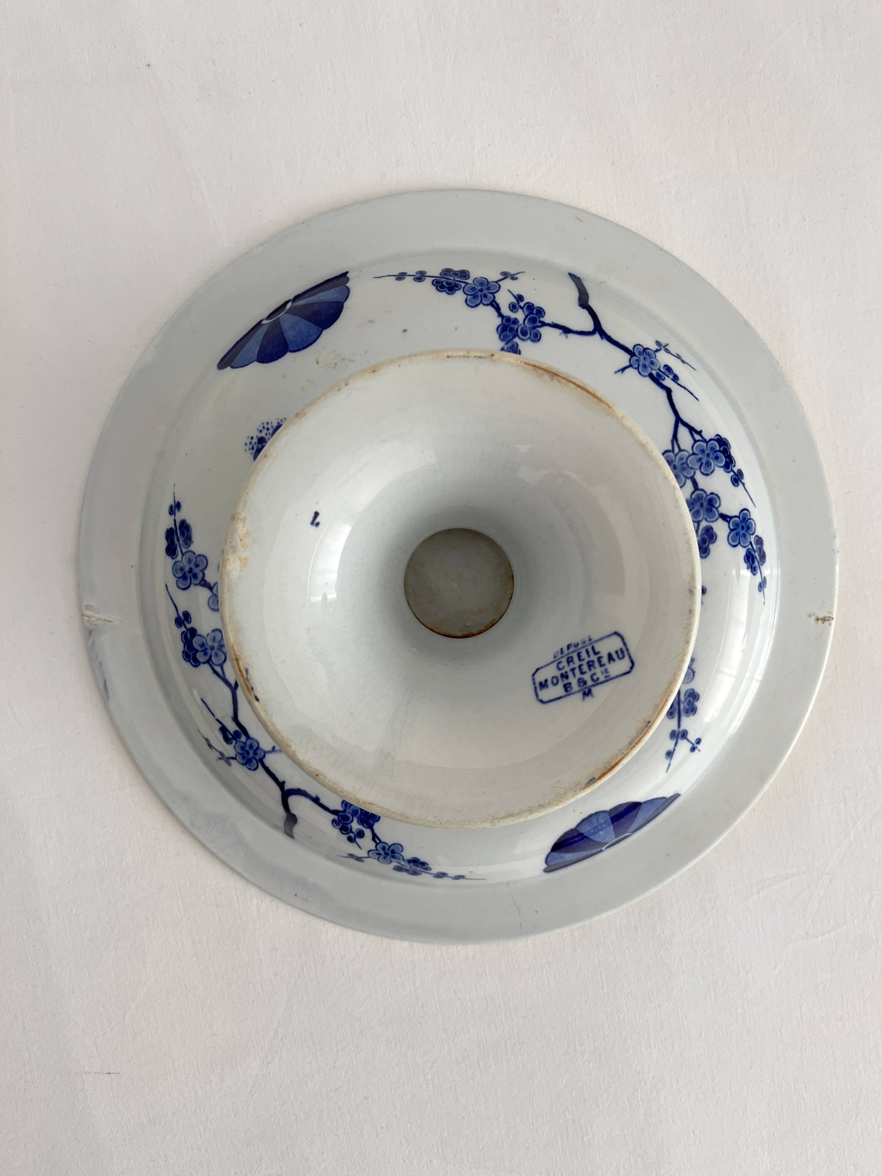 Ironstone fruit bowl "Japan" Creil and Montereau late 19th century