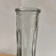 Small ribbed glass soliflore vase in vintage style