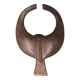 Masque africain en bois, symbolisant un buffle, Nigeria, 25x36cm