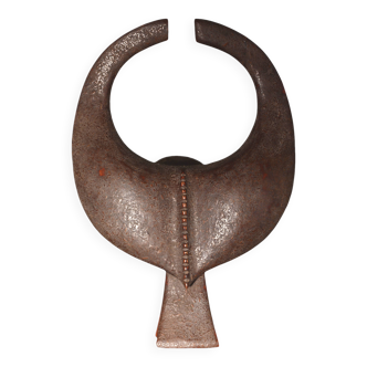 African wooden mask, symbolising a buffalo, Nigeria, 25x36cm