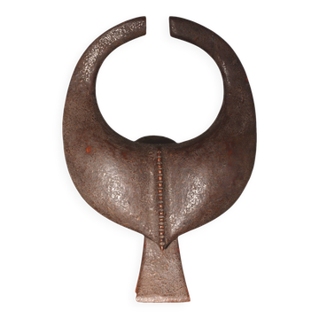 African wooden mask, symbolising a buffalo, Nigeria, 25x36cm