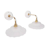 Art Deco swan neck wall lights