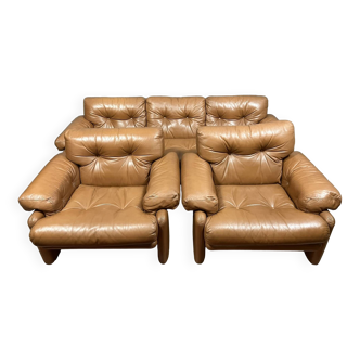 Ensemble de salon Coronado par Tobia Scarpa composé de 2 fauteuils et d'1 canapé 3 places