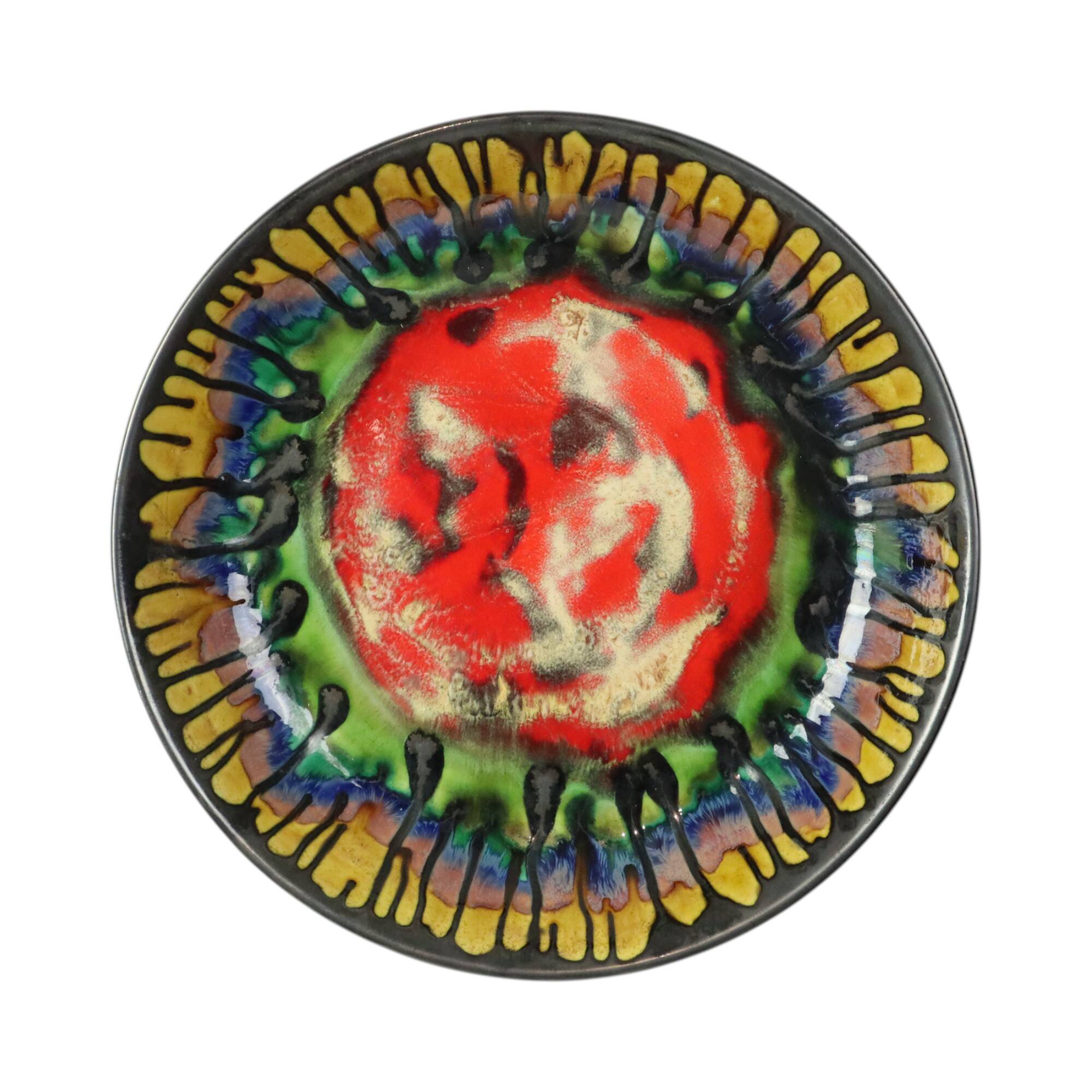 Fruit bowl XL Art Ceramics Wall decoration Drip glaze