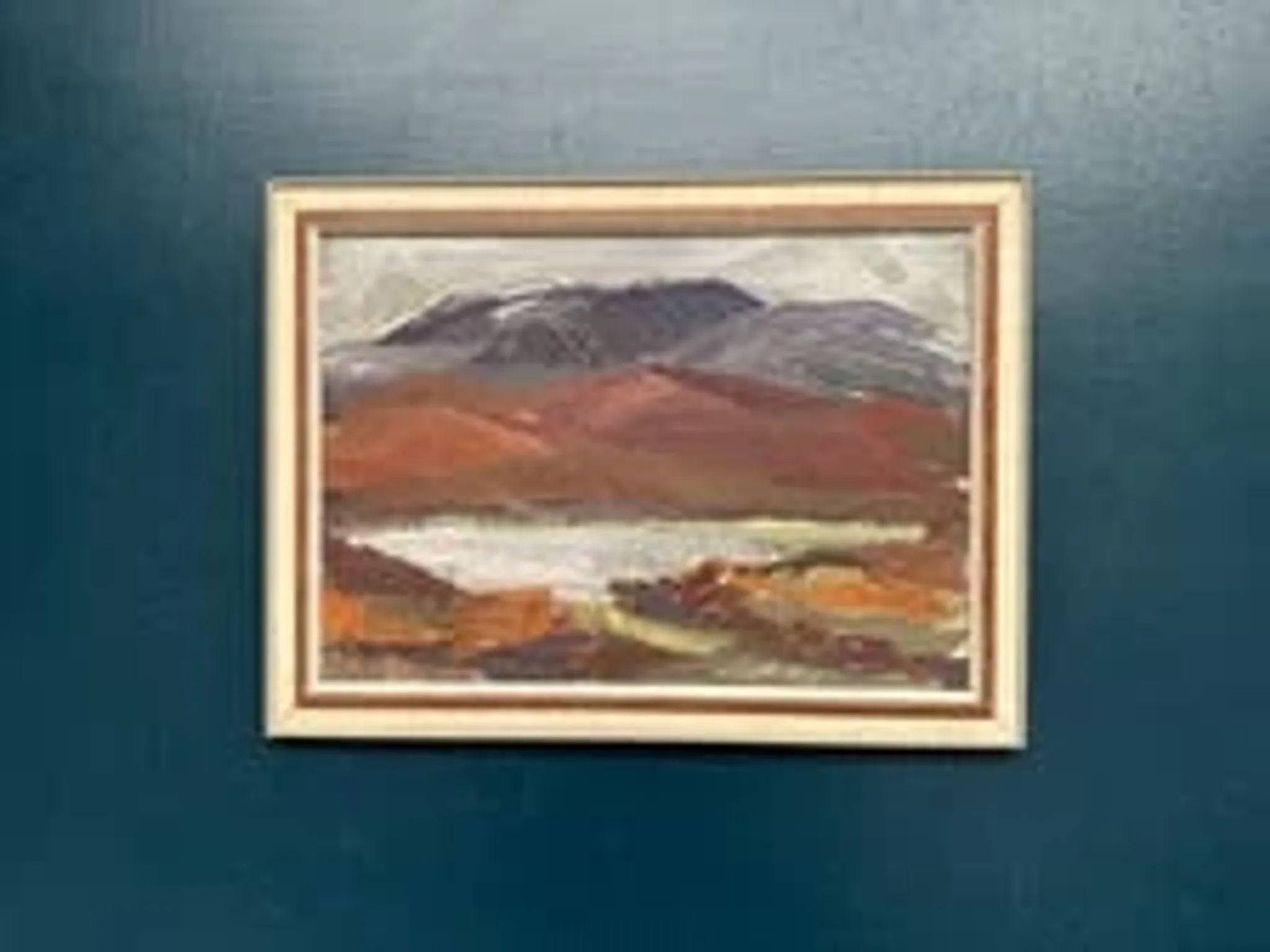 Swedish Oil on Canvas – “Mountains and Water” – Signed – Vintage & Framed