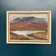 Swedish Oil on Canvas – “Mountains and Water” – Signed – Vintage & Framed