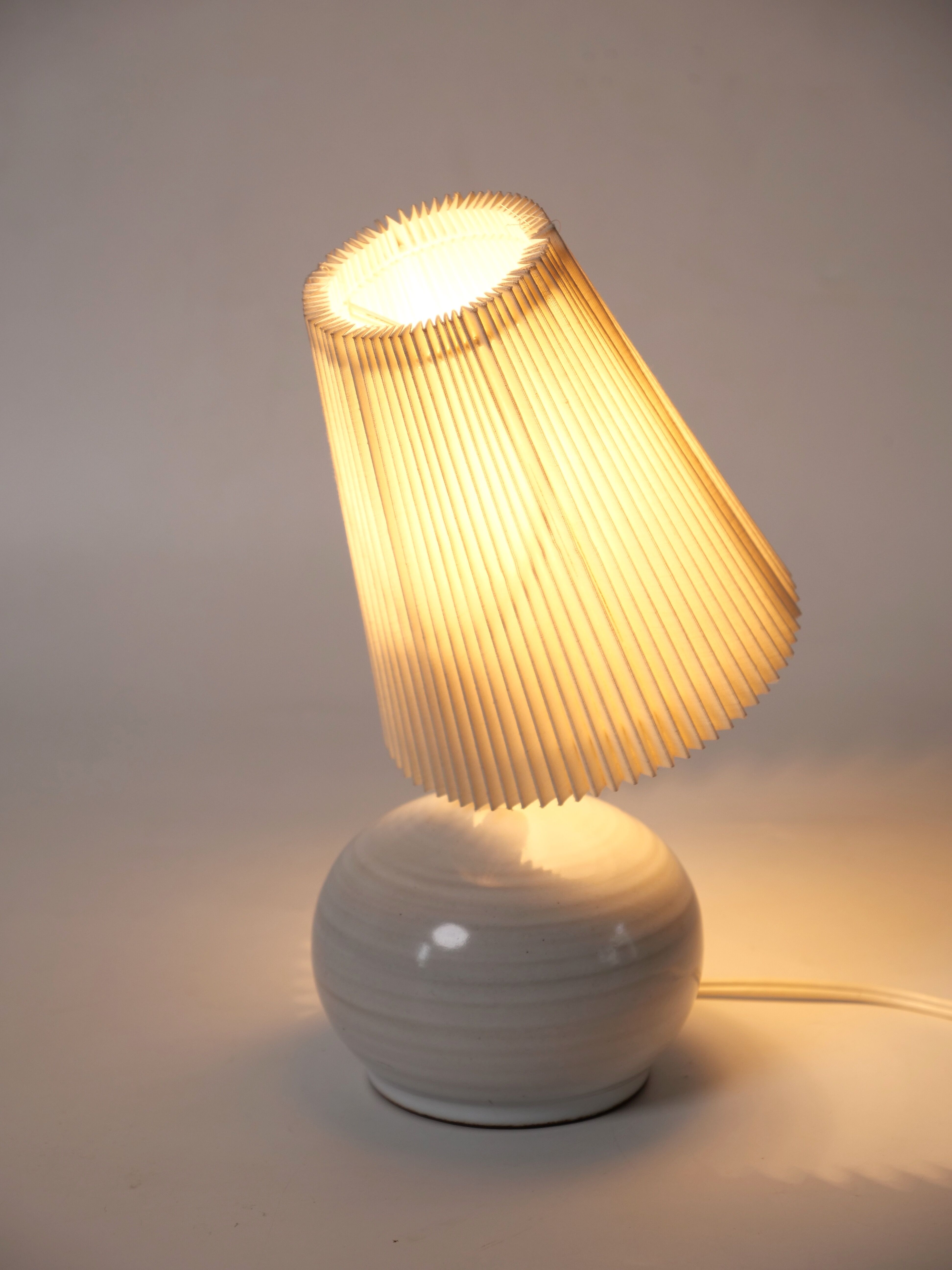 Terracotta lamp signed