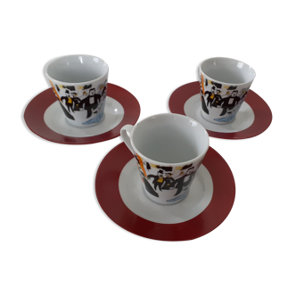3 coffee cups maxim's paris collection