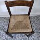 Natural wooden chair, headband backrest, mulched seat