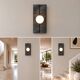 Black ceramic wall light