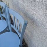 Pair of blue bistro chairs