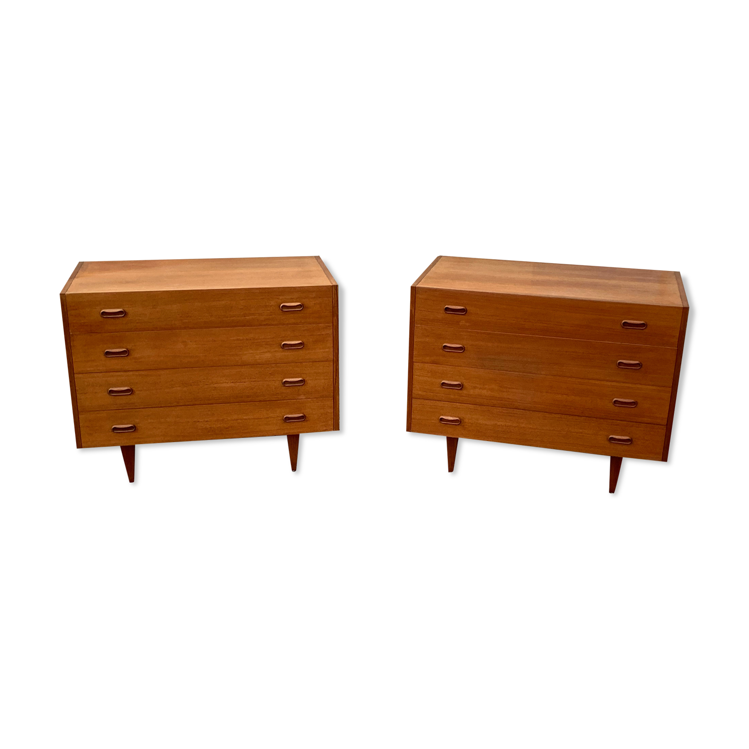 Pair of Scandinavian teak chests of drawers 1960