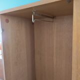 Vintage wooden and rattan cabinet