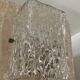 Vintage wall lamp molded glass 70s