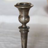 Antique silver-plated candlestick – Beaded decoration