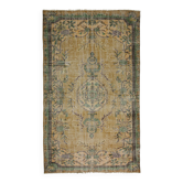 One-of-a-kind turkish handwoven vintage rug - rustic vintage charm 290x 171