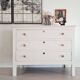 Old white wooden chest of drawers