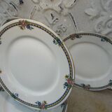 6 assiettes plates porcelaine ancienne Art Deco Pierre Guez Marseille