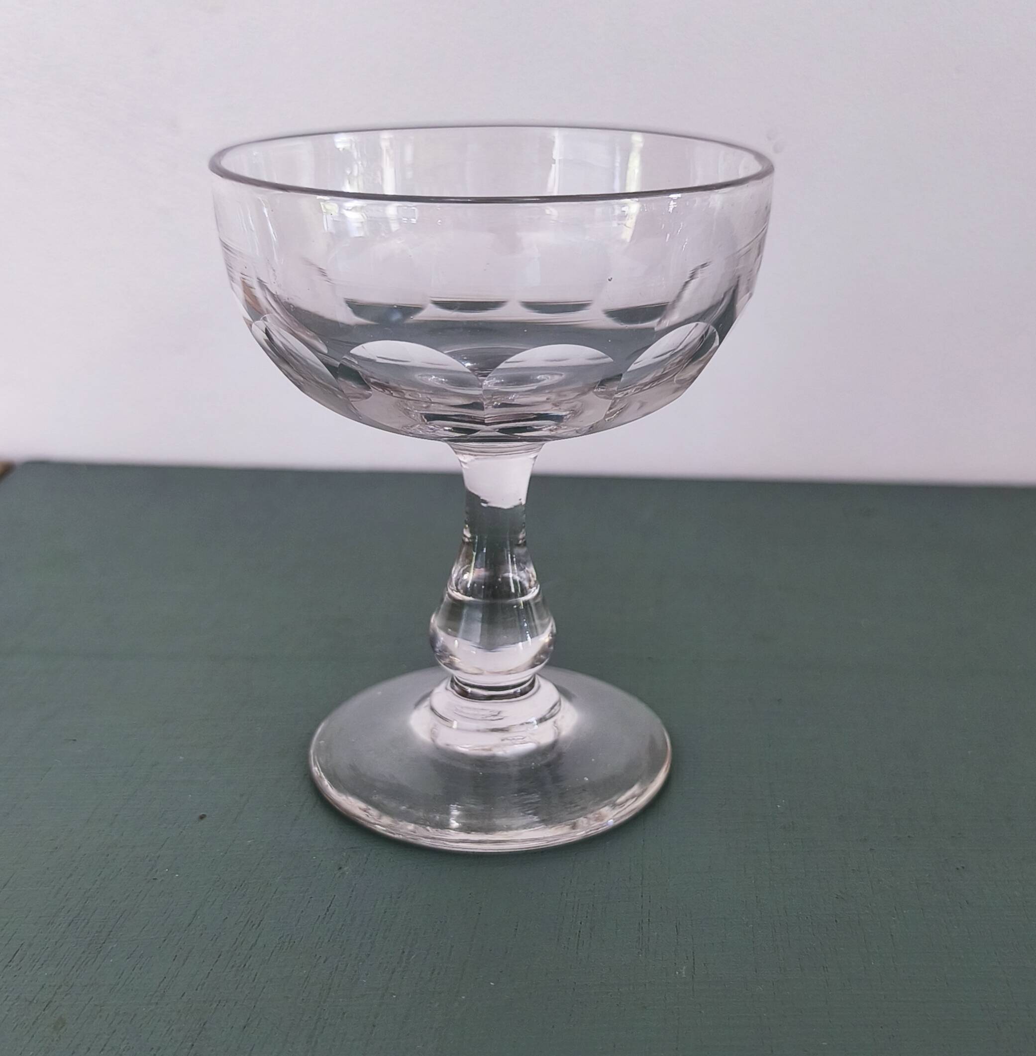 Set of 2 Baccarat crystal champagne glasses.