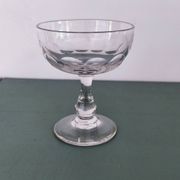 Set of 2 Baccarat crystal champagne glasses.