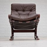1970s, Norwegian design, Lounge chair model "Kengu" by Erde and Nordahl Solheim for Rybo Rykken