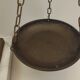 Decorative brass scale with marble base 52 cm