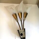 Vintage wall lamp with 3 articulated branches, 60's