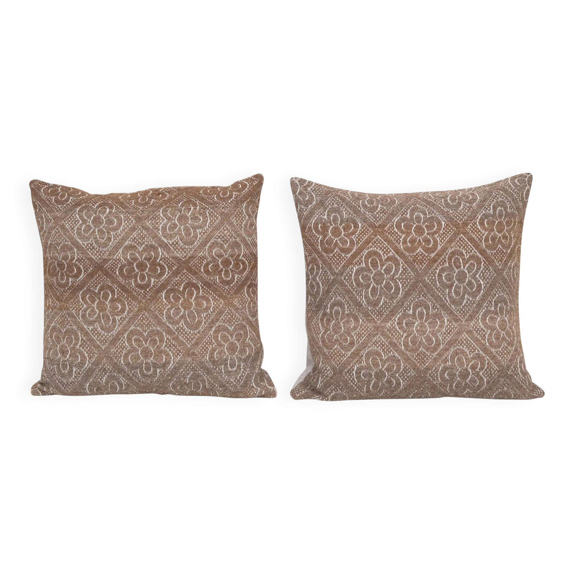 Set of 2 vintage kilim cushion covers 56x51 cm