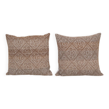 Lot de 2 housses de coussin kilim vintage 56x51 cm