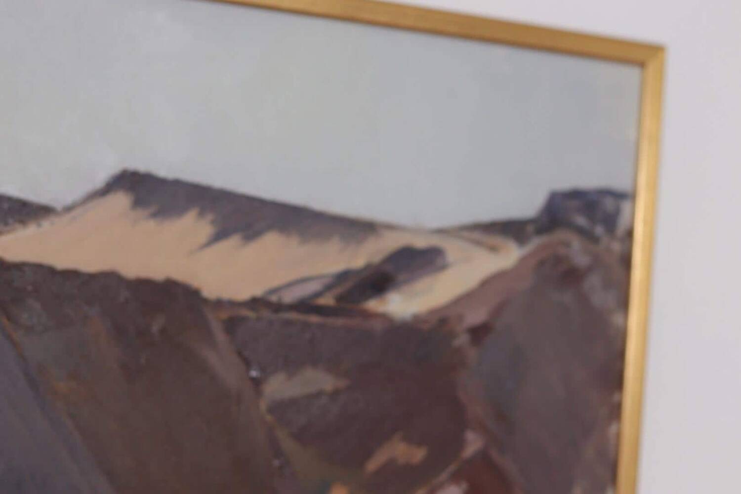 Huile sur toile originale suédoise – « Falaises » par Gustav-Adolf Johansson